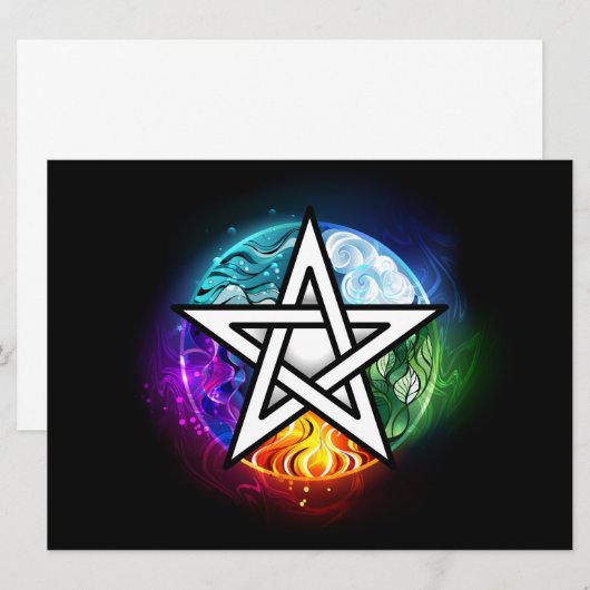 Wiccan pentagram (Front/Back)