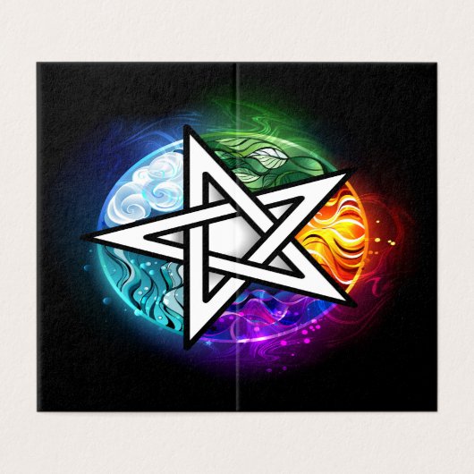 Wiccan pentagram (Outside Unfolded)