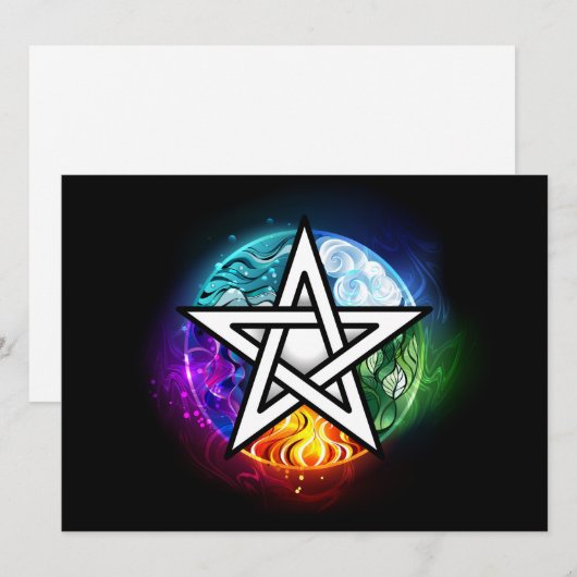 Wiccan pentagram (Front/Back)