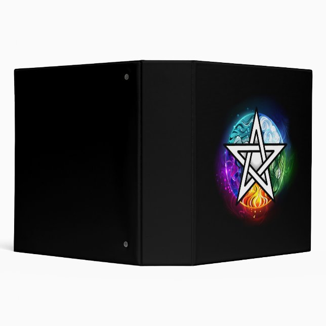 Wiccan pentagram 3 ring binder (Background)
