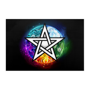 Wiccan pentagram acrylic print