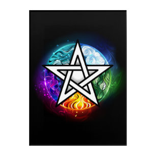 Wiccan pentagram acrylic print