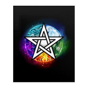 Wiccan pentagram acrylic print