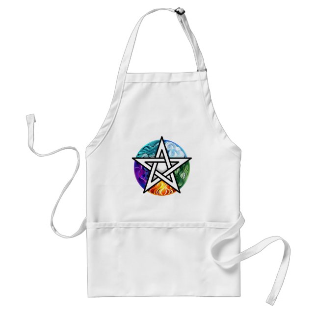 Wiccan pentagram adult apron (Front)