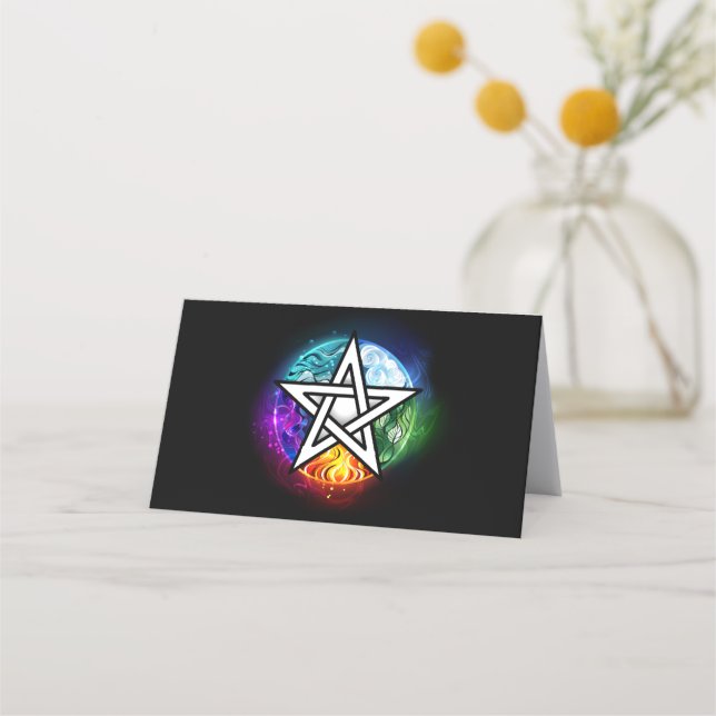 Wiccan pentagram appointment card (Front)