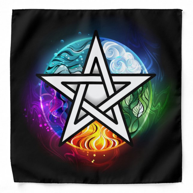 Wiccan pentagram bandana (Front)
