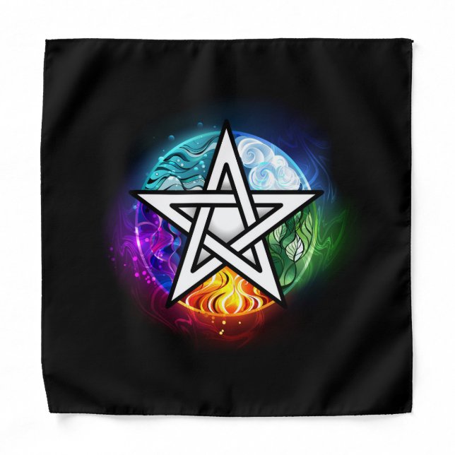 Wiccan pentagram bandana (Front)