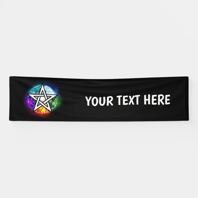 Wiccan pentagram banner (Horizontal)