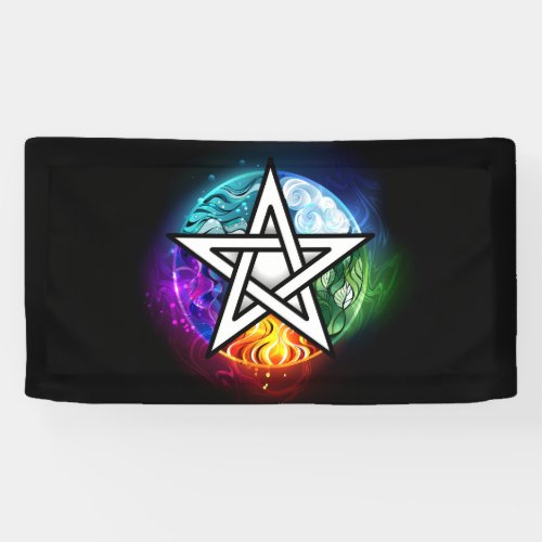 Wiccan pentagram banner
