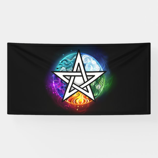 Wiccan pentagram banner (Horizontal)