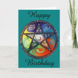Wiccan Pentagram Birthday Card at Zazzle