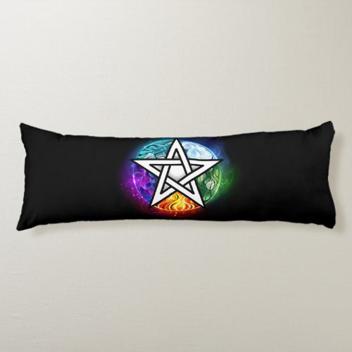 Wiccan pentagram body pillow
