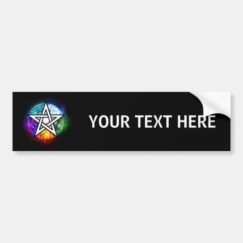 Wiccan pentagram bumper sticker