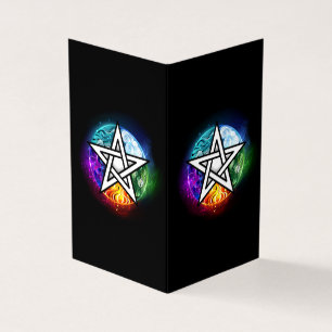 Wiccan pentagram business card