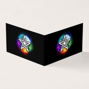 Wiccan pentagram business card
