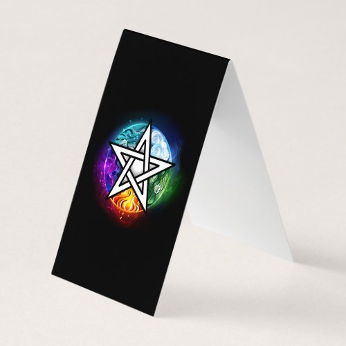 Wiccan pentagram business card