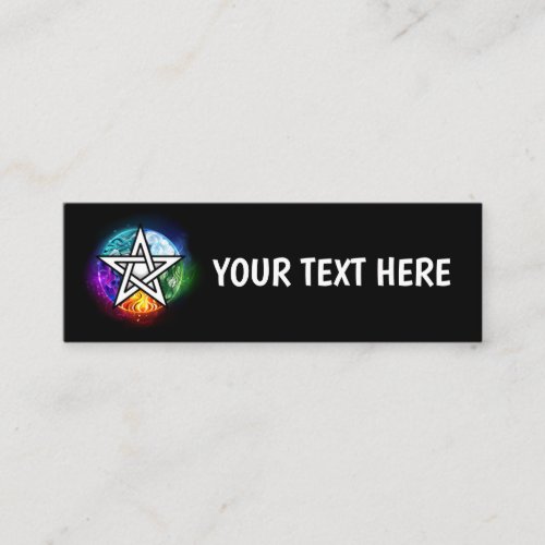 Wiccan pentagram calling card