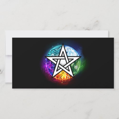 Wiccan pentagram card