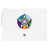 Wiccan pentagram cards (Back Horizontal)