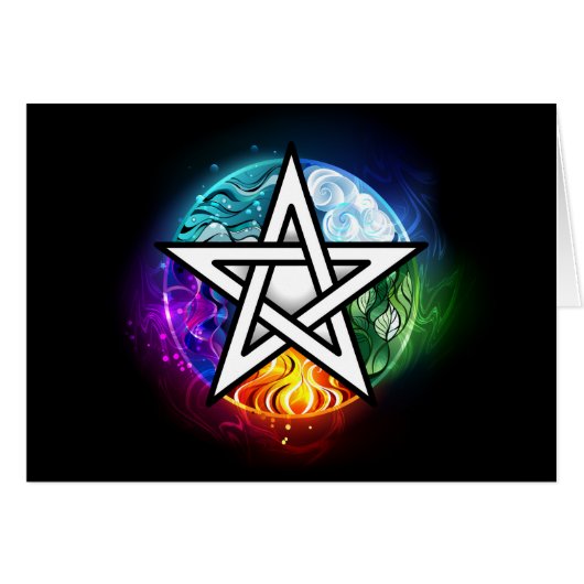 Wiccan pentagram cards (Front Horizontal)