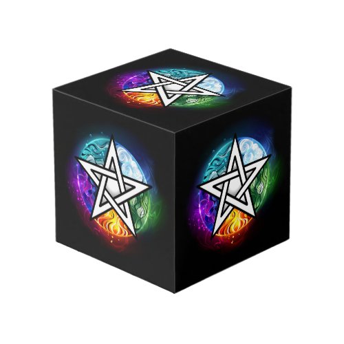 Wiccan pentagram cube