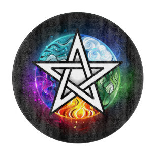 Wiccan pentagram cutting board