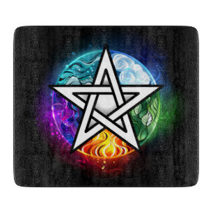 Wiccan pentagram cutting board