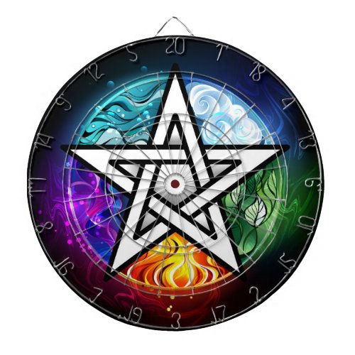 Wiccan pentagram dart board