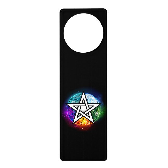 Wiccan pentagram door hanger (Front)