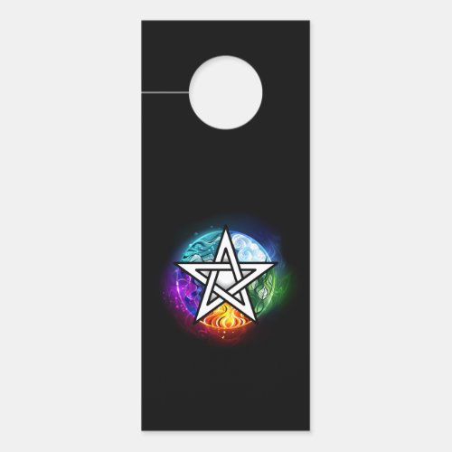 Wiccan pentagram door hanger