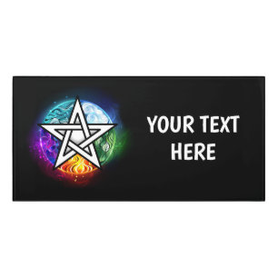 Wiccan pentagram door sign