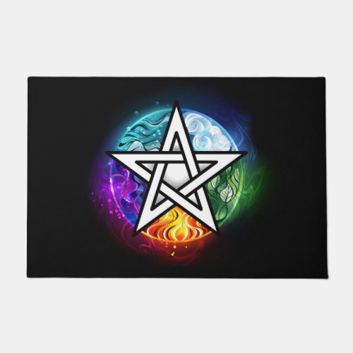 Wiccan pentagram doormat