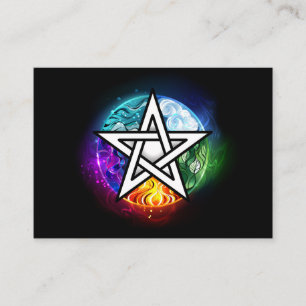 Wiccan pentagram enclosure card