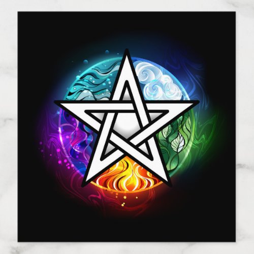 Wiccan pentagram envelope liner