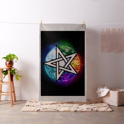 Wiccan pentagram fabric