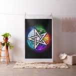 Wiccan pentagram fabric