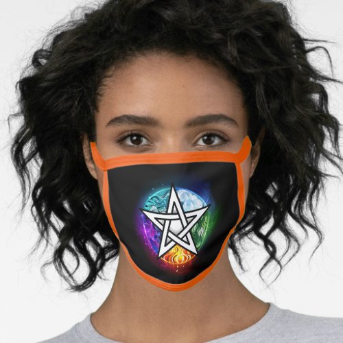 Wiccan pentagram face mask
