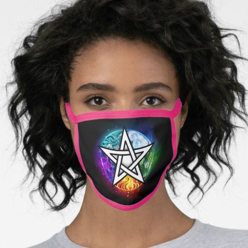 Wiccan pentagram face mask