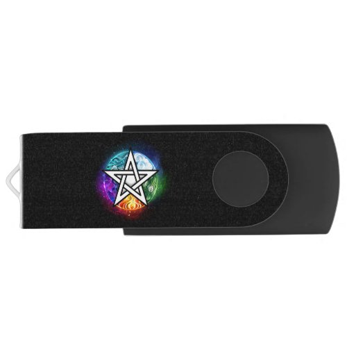 Wiccan pentagram flash drive