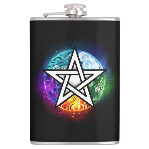 Wiccan pentagram flask