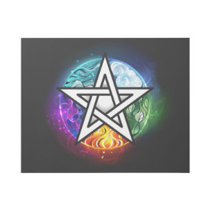Wiccan pentagram gallery wrap