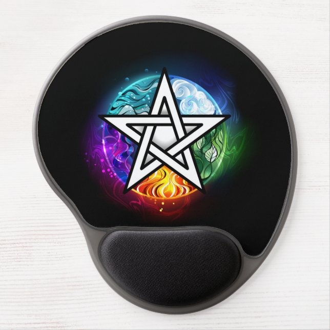 Wiccan pentagram gel mouse pad (Front)