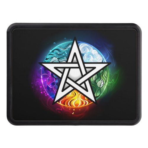 Wiccan pentagram hitch cover