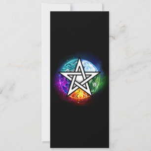 Wiccan pentagram holiday card