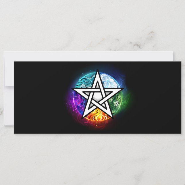 Wiccan pentagram invitation (Front)