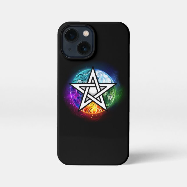 Wiccan pentagram iPhone case (Back)