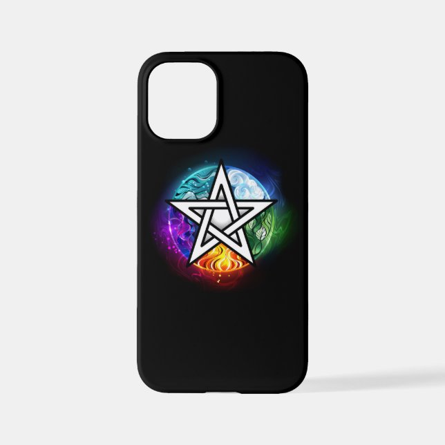 Wiccan pentagram iPhone case (Back)