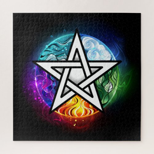 Wiccan pentagram jigsaw puzzle