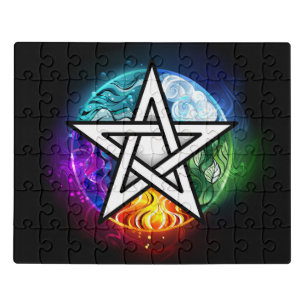 Wiccan pentagram jigsaw puzzle