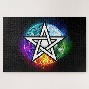 Wiccan pentagram jigsaw puzzle